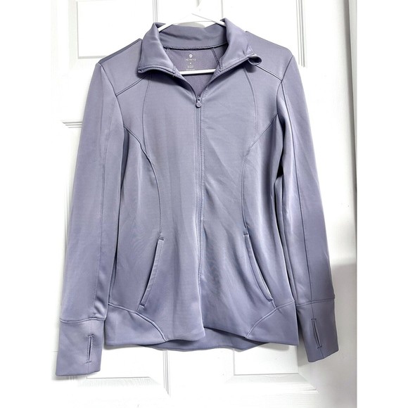 Apana Women's Lavender Purple Athletic Full Zipper Warm Up Yoga Jacket sz Small - Picture 1 of 3